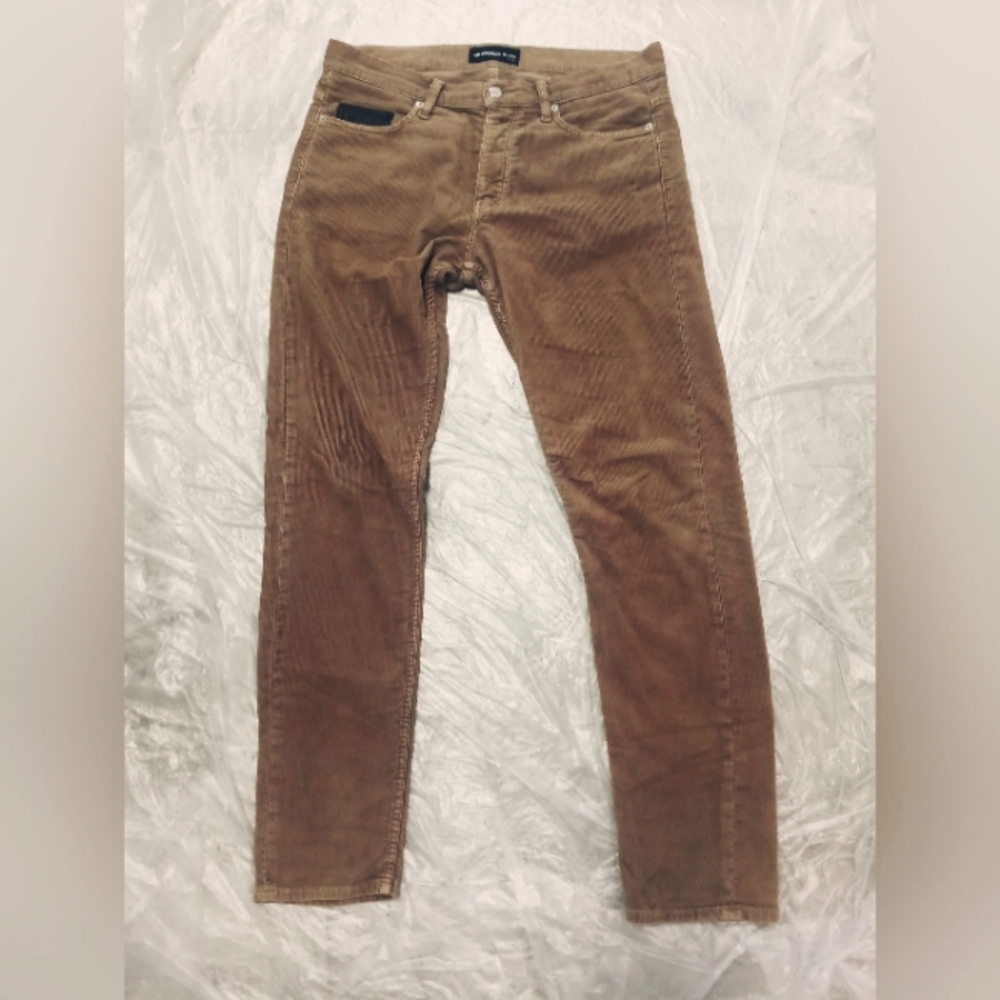 The Kooples Corduroy Tan Trousers slim fit sz 32